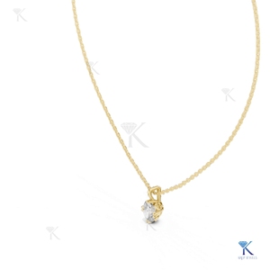 Lab Grown Diamond Oval Solitaire <b>Pendant</b> Necklace 14K 18K <b>Solid</b> <b>Gold</b> IGI Certified Wedding & Party Women's Jewelry - Product Image 4