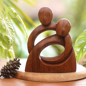 Molde de esculturas de madera abstractas personalizadas, escultura hecha a mano de alta calidad, artesanía en madera para decoración del hogar - Product Image 1