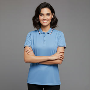 เสื้อโปโลผู้หญิง OEM/ODM สกรีนโลโก้ได้ ผลิตจากผ้าฝ้าย 100% คุณภาพสูง ระบายอากาศได้ดี เหมาะสำหรับใส่ลำลองในฤดูร้อน ดีไซน์โดดเด่นไม่ซ้ำใคร - Product Image 3