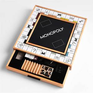 Plateau de jeu Monopoly en bois fait main, haute qualité, jeu de société classique, vente en gros, prix usine, en vrac - Product Image 2