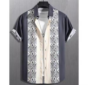 T-shirt décontracté pour homme à manches courtes, col rond, imprimé numérique, haute qualité, 100% coton - Product Image 2