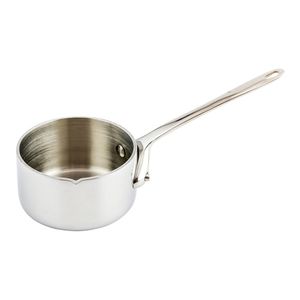 Brass Round <b>Sauce</b> Pans Minimalist Design Polished Finish Easy Clean No Cover Jam Pans Set of 6 - Product Image 2