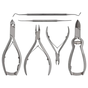 Kit d'outils de manucure et pédicure en acier inoxydable de qualité supérieure, kit de soin des ongles avancé pour ongles épais et incarnés, instruments de podologie - Product Image 1
