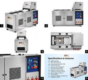 Machine à faire des roti automatique électrique AFS Equipments, en acier inoxydable, capacité de 500 à 700 pièces, 1200 W, 220 V/380 V - Product Image 1