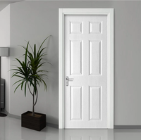 Porte intérieure en bois MDF à ouverture latérale, design moderne, résistante à l'humidité et à la chaleur, avec placage PVC dissimulé, pour entrepôt et appartement