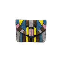 Sac à main de luxe brodé à la main avec perles, motif géométrique, sac bandoulière personnalisé pour femme, idéal pour mariage et soirée