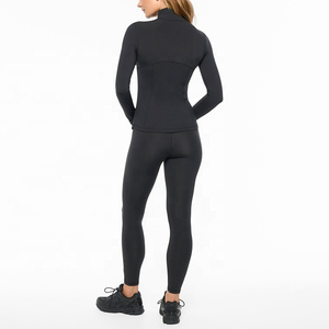 Custom Lightweight Plus Size Stretchy Zip-Up Yoga <b>Jacket</b> for Women Breathable Slim Fit Gym <b>Workout</b> with Pockets - Product Image 4