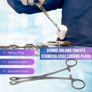 Professional Foerster Sponge Forcep Straight and Curved Surgical Grade Hemostatic Forcep Instrument Set Manual by <b>Blush</b> surgical - Product Image 2