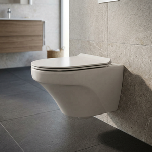 Modern Round Wall Hung Toilet <b>Ceramic</b> WC <b>Pan</b> Tornado Flush P-Trap S-Trap Bathroom Sanitary Ware Set - Product Image 5