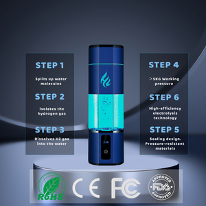 Garrafa de Água Hidrogenada SPE PEM 10000ppb 300ML CE FDA para Fitness e Saúde - Lançamento 2026 - Product Image 2