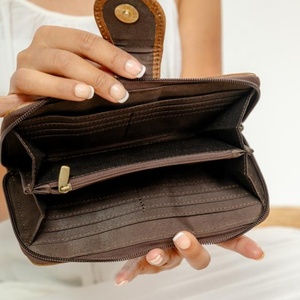 Cartera Multiusos de Cuero Acolchado Azteca para Mujer, Cartera de Mano Multicolor de Cuero Occidental, Novedad - Product Image 6