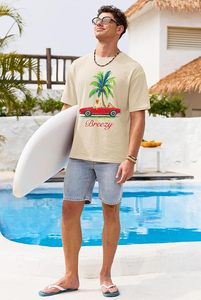เสื้อยืดผู้ชายลายกราฟิก ลำลอง พิมพ์ลาย คอกลม แขนสั้น ผ้าฝ้ายนุ่ม สวมใส่สบาย เหมาะกับฤดูร้อน แฟชั่นสตรีทแวร์สุดเทรนด์ - Product Image 5