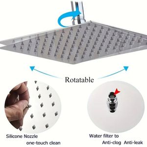 Sistema Doccia Professionale Ispirato al Spa con 3 Funzioni, Tubo Anti-Torsione, Installazione Senza Attrezzi, Accessori per Doccia - Product Image 4