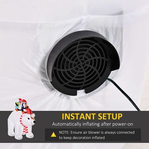 Decorazione Natalizia Gonfiabile da Esterno con Luci LED da 2,1 m, Orso Polare e Pinguini per Cappotti da Donna - Product Image 6