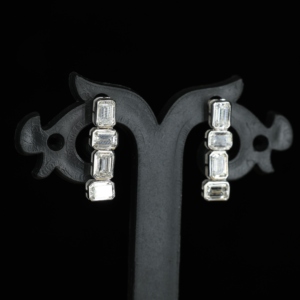 VVS D Color Moissanite <b>Stud</b> Earrings with Claw Setting Freshwater Pearl 18k Gold Plated Over <b>Silver</b> for Women Party Occasion - Product Image 3