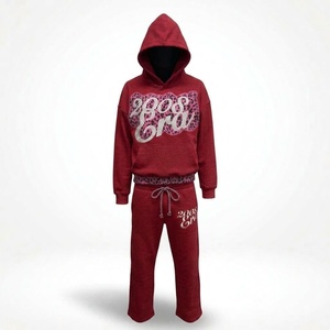 Wholesale <b>Vintage</b> Acid Wash Tracksuit Distressed <b>Y2K</b> Style Jogger Set CLOVIX SPORTS Custom - Product Image 1
