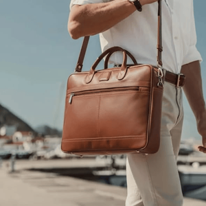Full Grain Cow <b>Leather</b> <b>Laptop</b> <b>Bag</b> Business Briefcase Men Genuine <b>Leather</b> Messenger <b>Bag</b> Executive Work Office - Product Image 2
