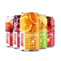 Agua con Gas de Fresa Carbonatada 320ML, Bebida en Lata, Fabricante OEM, Marca Privada, Muestra Gratuita, Refresco de Frutas