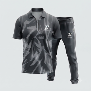 Conjunto de Uniforme de Pickleball Sublimado Unisex T-Stitch Lab, Estampado Geométrico, Poliéster que Absorbe la Humedad, Manga Corta, Corte Regular, Verano - Product Image 3