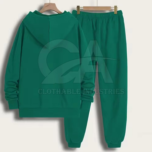 Conjunto Deportivo Clásico de Forro Polar para Hombre, Sudadera con Capucha y Pantalones Jogger, Ropa Deportiva Informal para Fitness - Product Image 2