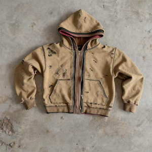 Glory Trending Custom Triple Layer Distressed Hoodie Wholesale OEM Service Premium Trending Look New Design Hoodie For Men - Product Image 3