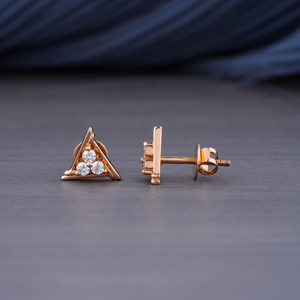 Pendientes Redondos con Incrustaciones de Oro Rosa de 18K de Calidad Premium de 0.26 Puntos con 6 Piedras, Diseño Clásico, Joyería Fina para Mujer, Última Tendencia - Product Image 4