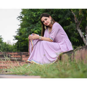 Ensemble de costume en crêpe de chiffon respirant pour femme Bloom Lavender, taille XS - Product Image 2