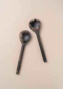 Ensemble de couverts à salade en résine, cuillère et fourchette, finition élégante et brillante, écologique, passe au lave-vaisselle, au four et au micro-ondes, pour la maison et la cuisine - Product Image 3