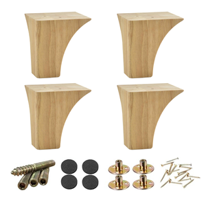 Custom Wooden Bracket Sofa Legs Factory Direct Solid Wood Curved Corner Furniture <b>Feet</b> For Couch Living Room Decoration - Product Image 2