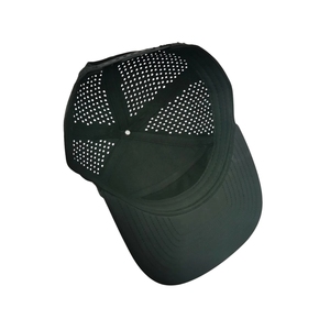 OEM Customized Water Resistance Golf Hat Custom Silicone Logo 7-Panel Laser Cut Holes <b>Cap</b> Adjustable Plastic Back Buckle Vietnam - Product Image 4