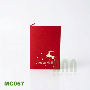 Artesanía personalizada 3D corte láser Navidad muñeco de nieve tarjetas de felicitación Offset impreso Vietnam uso encantador Ángel estilo recuerdo - Product Image 6
