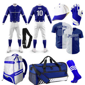 Ensemble d'uniformes de baseball personnalisés pour hommes : maillot, pantalon, gants, casquette, chaussettes, sac – Impression sublimée anti-humidité avec nom d'équipe – Votre équipe - Product Image 4