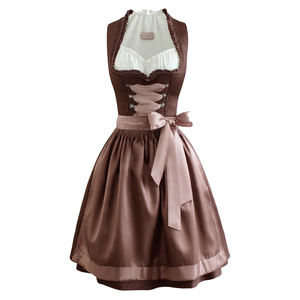 Jupe plissée Dirndl en soie et perles, vente en gros, Dirndls légers, robe Dirndl pour l'Oktoberfest, costume de cosplay, robe de soirée - Product Image 5