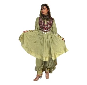 Vintage Style Afghani Casual <b>Dresses</b> Handmade Tribal Embroidery Women's Traditional Fashion Collection <b>Customize</b> Colors & Sizes - Product Image 1