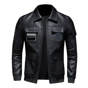 แจ็คเก็ตหนังแกะแท้คุณภาพสูง ปี 2026 ระบายอากาศได้ดี กระดุมติดแน่น ทรงเข้ารูป คอตั้ง พร้อมซิป - Product Image 1