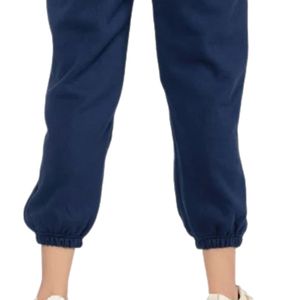 Pantalon de jogging cargo bleu marine pour femme, taille élastique avec cordon de serrage, décontracté, avec poches latérales et chevilles resserrées, idéal pour l'entraînement - Product Image 5