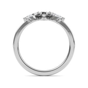แหวนหมั้นเพชรทรงมาร์คีส์ 0.78 กะรัต ทองคำขาว 14K เพชรเพาะเลี้ยง แหวนเพชรเม็ดเดี่ยว แหวนประดับสำหรับเธอ - Product Image 4