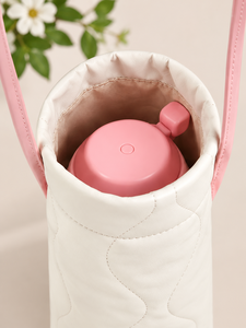 Sac isotherme en cuir PU matelassé pour bouteille d'eau, étanche, bandoulière, pour les voyages en extérieur - Product Image 2