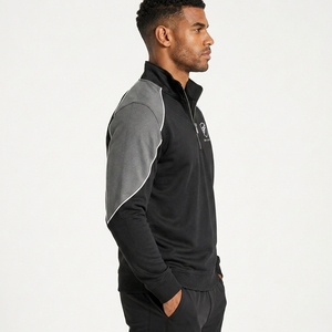 Nouveau design 2025 – Sweat-shirt demi-zip pour homme, couleur unie personnalisée, polaire Sherpa, idéal pour l'hiver (OEM) - Product Image 3