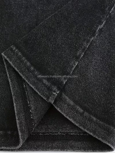 Camiseta de Mezclilla con Cuello Redondo Personalizada con Logotipo Impreso, Tela de Alta Calidad, Lavado Ácido, Servicio OEM, Fabricante de Camisetas - Product Image 4