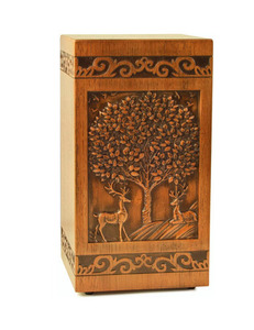 Urnas funerarias decorativas modernas de madera para adultos, urnas hechas a mano para hombre y mujer - Product Image 1