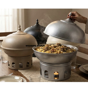 Juego de dos ollas térmicas de primera calidad, hechas a mano, recién llegadas, de lujo, calentadores de comida metálicos. - Product Image 6