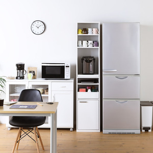 Modern White Lockable Wood Living Room Cabinet Flat Panel Door 4 Drawers 0 <b>Shelves</b> <b>Adjustable</b> Storage Minimalist Design Home - Product Image 2