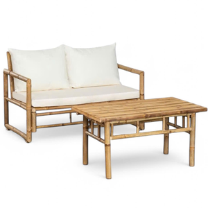 Vietnamese Wholesaler High Quality Bamboo <b>Sofa</b> Set Table and Chairs for Garden Resort Natural Bamboo Furniture Made in Vietnam - Product Image 4