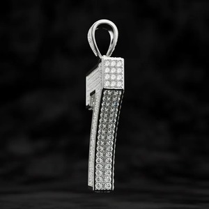 Cadena con Colgante de Número 7 con Piedras de Imitación al por Mayor |   Joyería de Fiesta de Plata 925 con Moissanita para Hombre, Estilo Bohemio, con Logotipo Personalizado - Product Image 3
