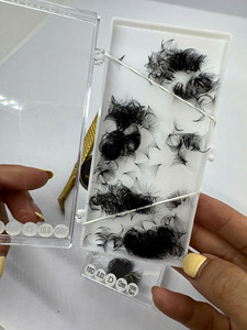 Kit de Extensiones de Pestañas DIY al por Mayor, 20D, Abanicos de Volumen Preformados, Base Puntiaguda, Pelo Sintético, Pestañas Postizas Naturales Largas y con Volumen Completo - Product Image 1