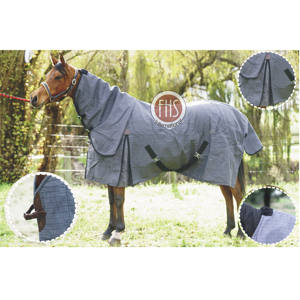 Couverture pour chevaux en toile imperméable de style néo-zélandais 16 oz, économique, doublée de laine pour l'hiver, avec doublure en toile imperméable 16 oz - Product Image 1