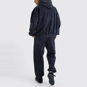 Conjuntos de Chándal Desgastados de 400 Gsm, Conjuntos Deportivos Vintage Personalizados, Pantalones y Sudadera con Capucha, Lavado Ácido, para Hombre - Product Image 2