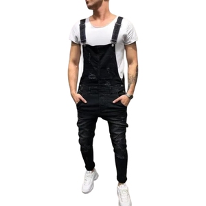 Overoles de Mezclilla Rectos Premium para Hombre, Ropa de Calle de Verano |   Pantalones de Moto Transpirables, Estilo Cargo, Lavados, de Alta Movilidad, Urbanos, con Tirantes - Product Image 2