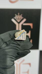 Anillos de Plata de Ley 925 con Diamantes de Moissanita, Hermosos Anillos de Diseño Completamente Adornados, Joyería Hip Hop al por Mayor para Hombres y Mujeres - Product Image 4